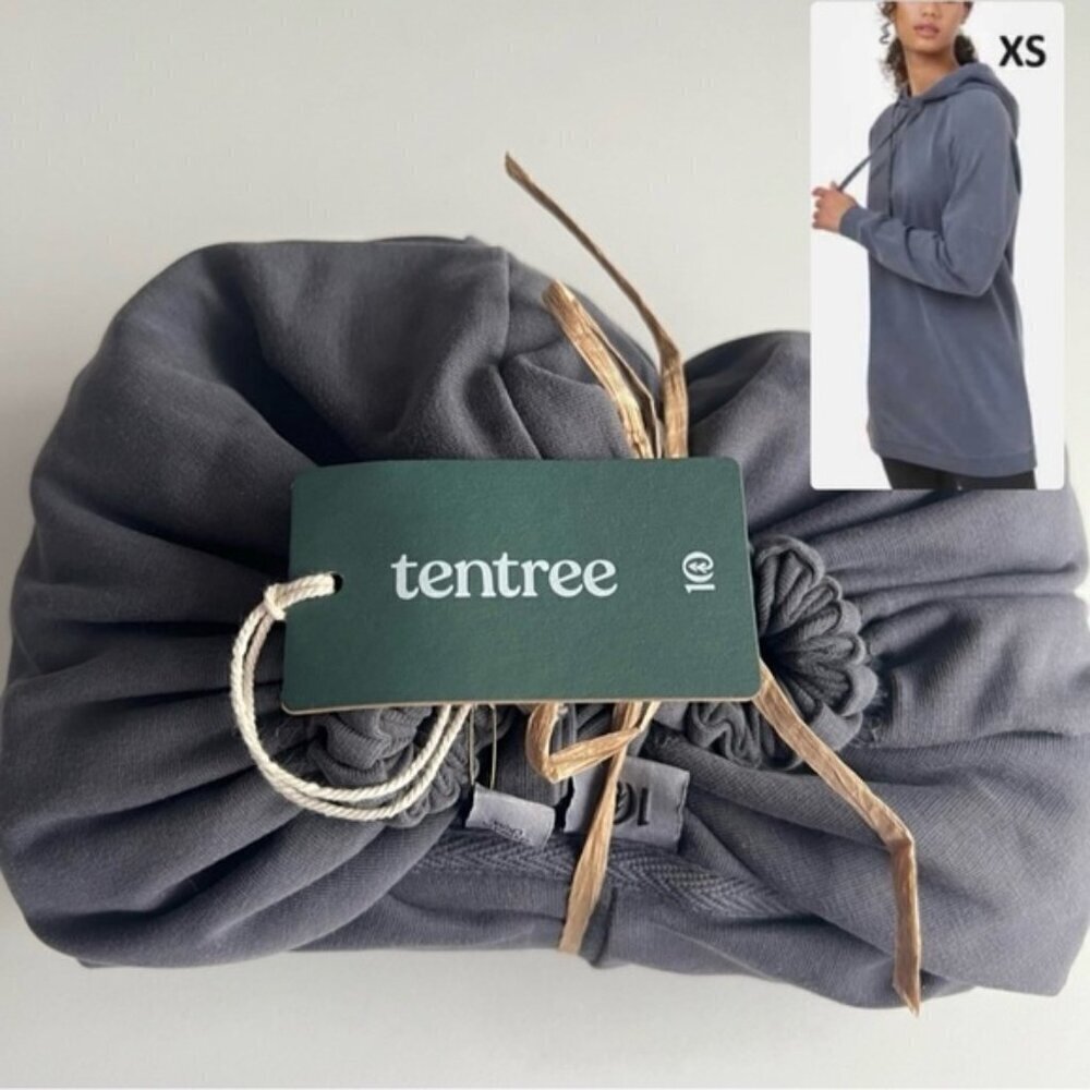 TenTree - Women's French Terry Hoodie Dress - Periscope Grey. Size: XS. NWT